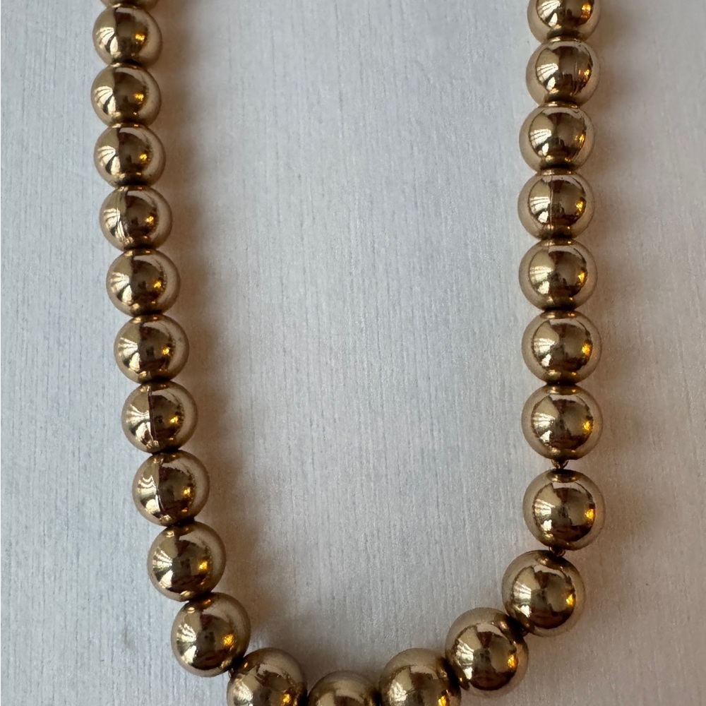Monet Vintage Gold Ball Beaded Collar Necklace Signed - Picture 3 of 8